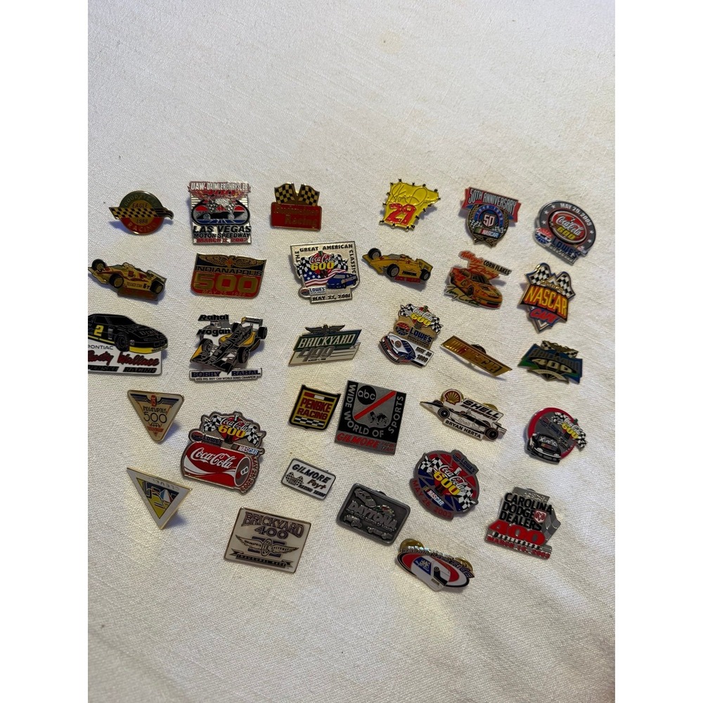 Vintage NASCAR Automobile Racing Lapel Pins Collectible